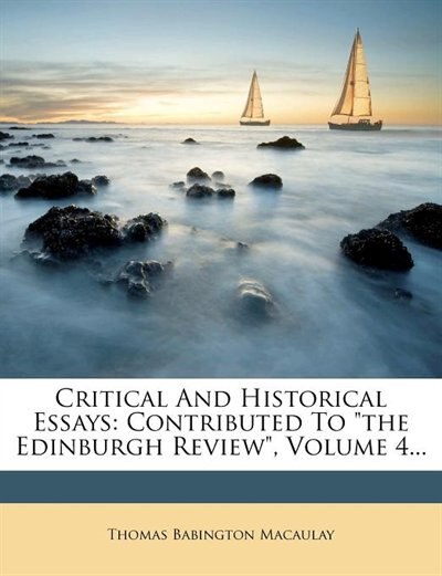 Front cover_Critical And Historical Essays