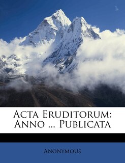 Front cover_Acta Eruditorum