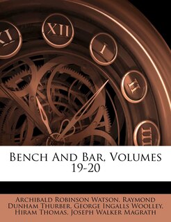 Couverture_Bench And Bar, Volumes 19-20