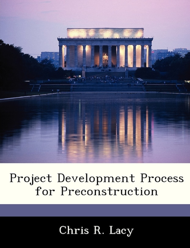 Front cover_Project Development Process For Preconstruction