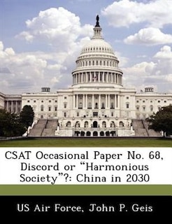 Front cover_Csat Occasional Paper No. 68, Discord or Harmonious Society?