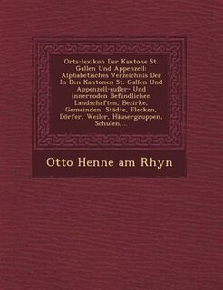 Front cover_Orts-lexikon Der Kantone St. Gallen Und Appenzell