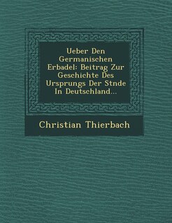 Couverture_Ueber Den Germanischen Erbadel