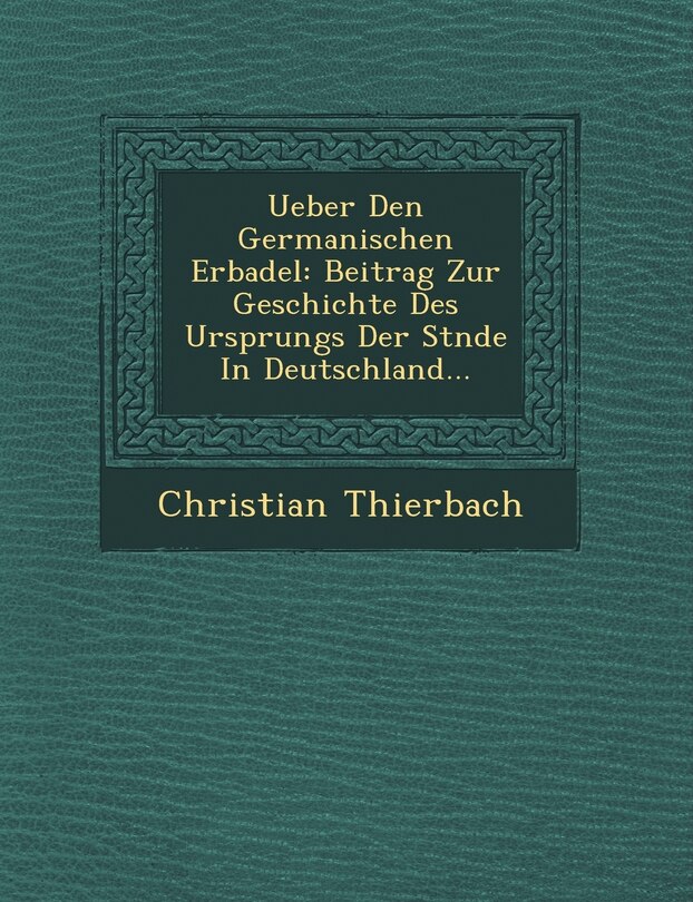 Couverture_Ueber Den Germanischen Erbadel