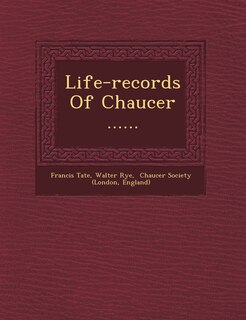 Front cover_Life-records Of Chaucer ......