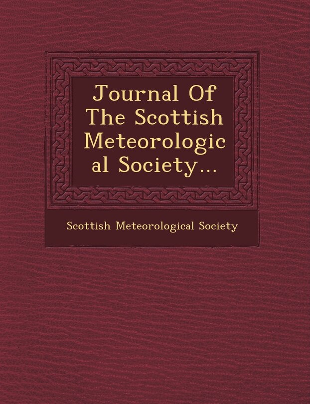 Front cover_Journal Of The Scottish Meteorological Society...
