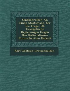 Front cover_Sendschreiben An Einen Staatsmann ?ber Die Frage