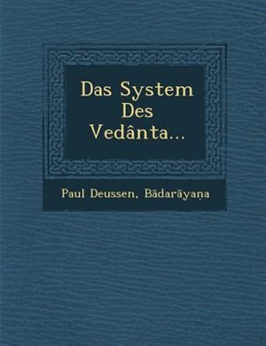 Couverture_Das System Des Vedânta...