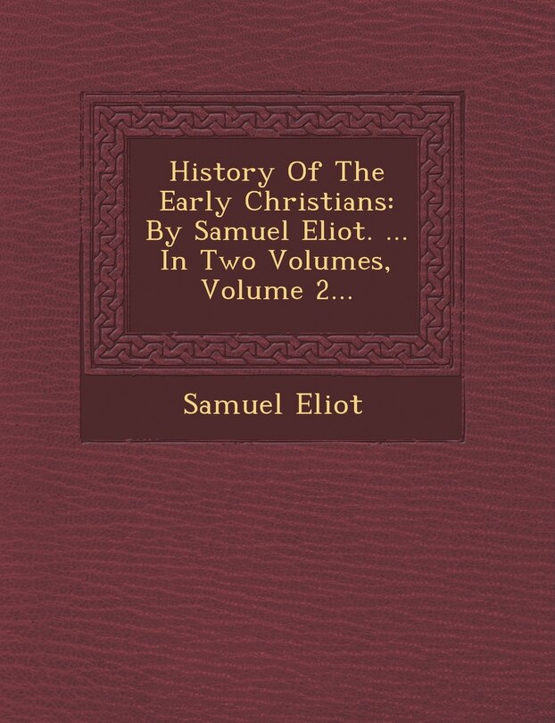 Front cover_History Of The Early Christians