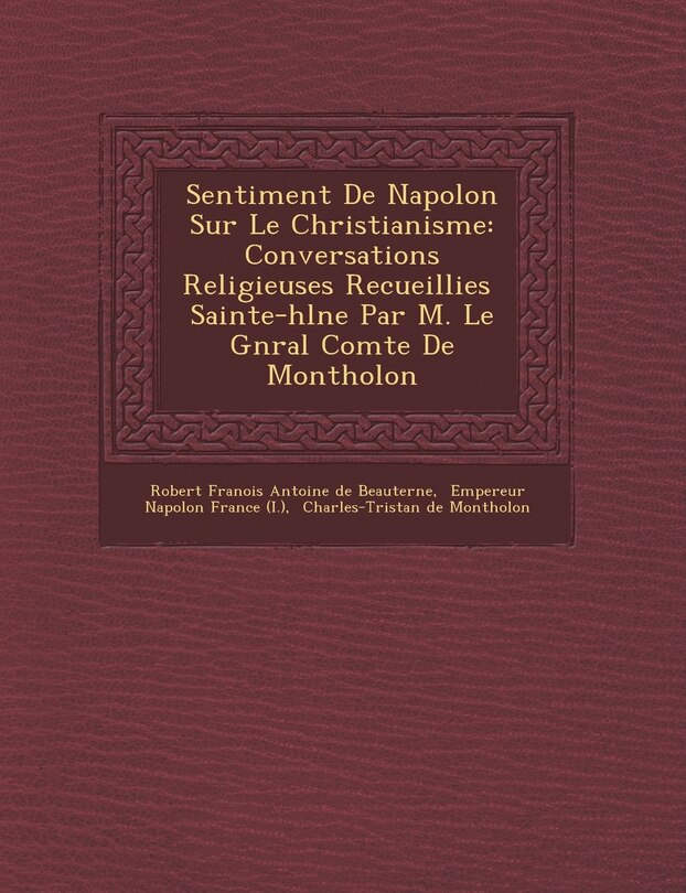 Couverture_Sentiment de Napol on Sur Le Christianisme