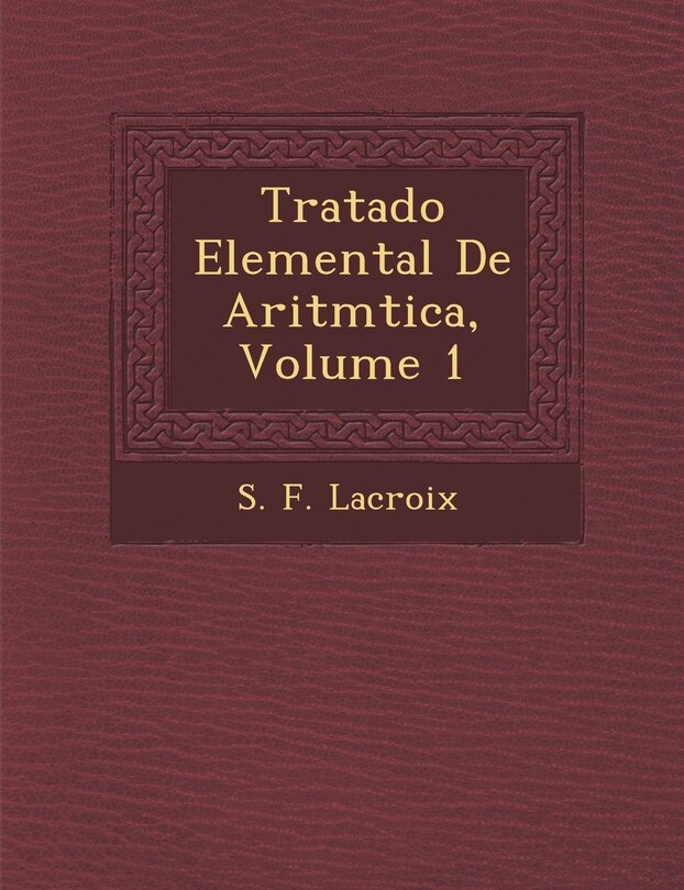 Couverture_Tratado Elemental De Aritm�tica, Volume 1