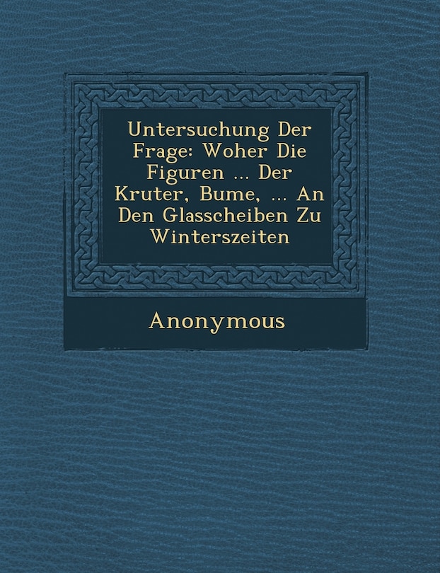 Couverture_Untersuchung Der Frage