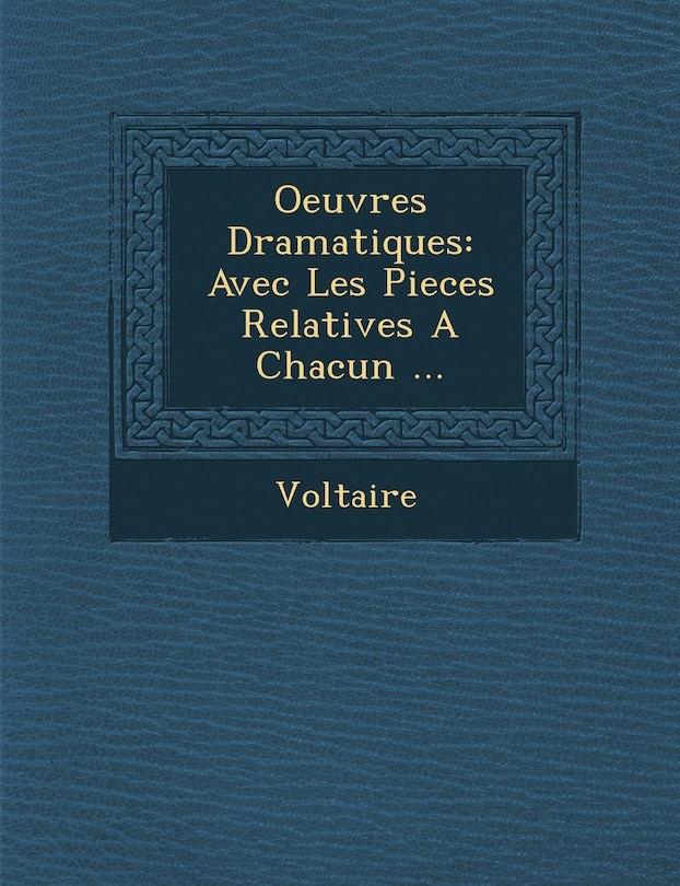 Couverture_Oeuvres Dramatiques