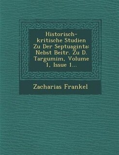 Couverture_Historisch-kritische Studien Zu Der Septuaginta
