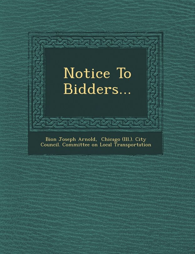 Front cover_Notice To Bidders...