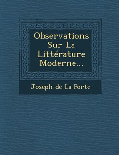 Front cover_Observations Sur La Litterature Moderne...