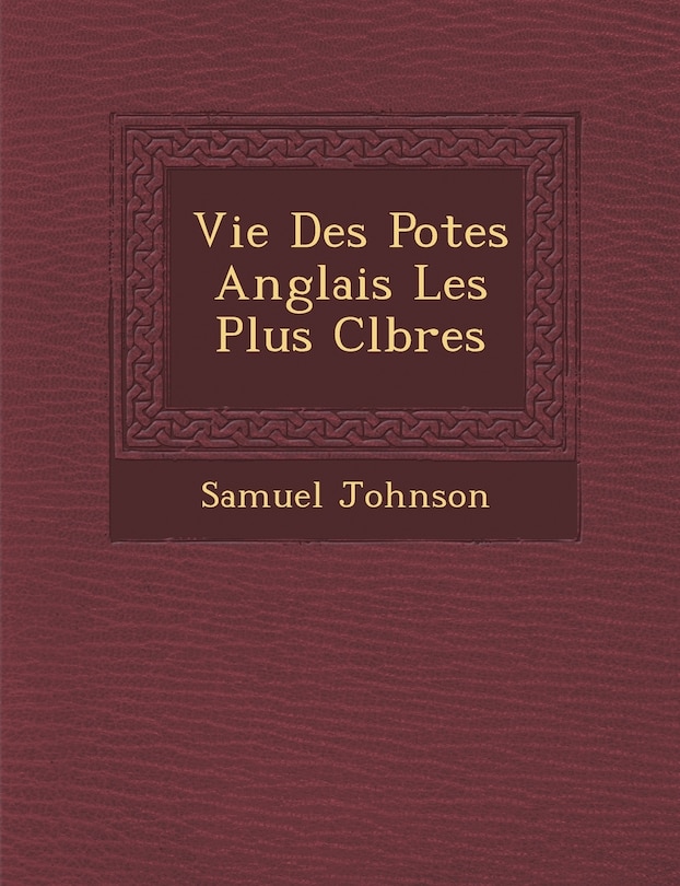 Couverture_Vie Des Po�tes Anglais Les Plus C�l�bres