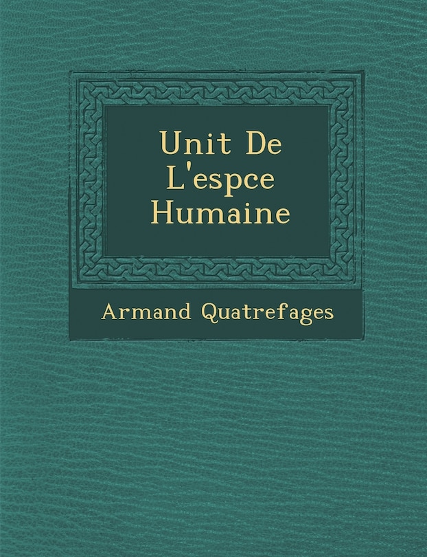 Front cover_Unit de L'Esp Ce Humaine