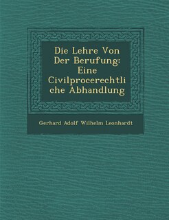 Front cover_Die Lehre Von Der Berufung