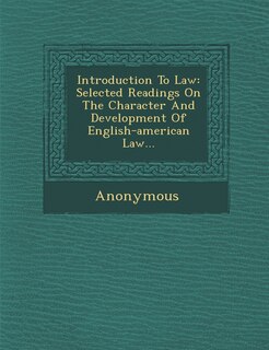 Front cover_Introduction To Law