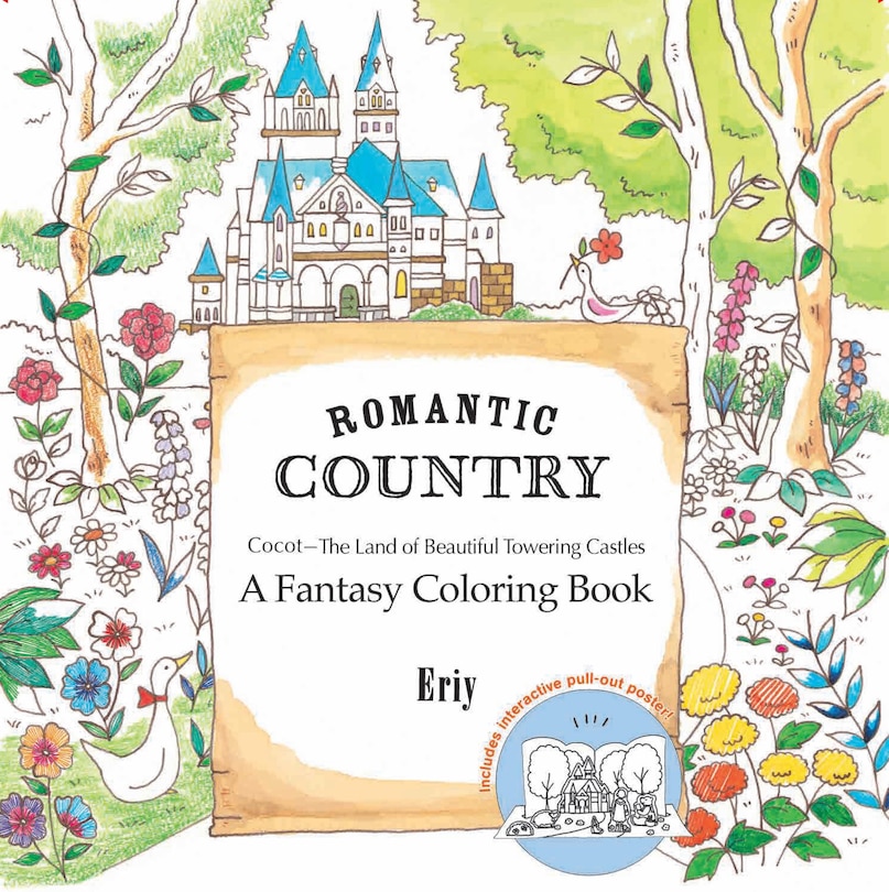 Front cover_Romantic Country: A Fantasy Coloring Book
