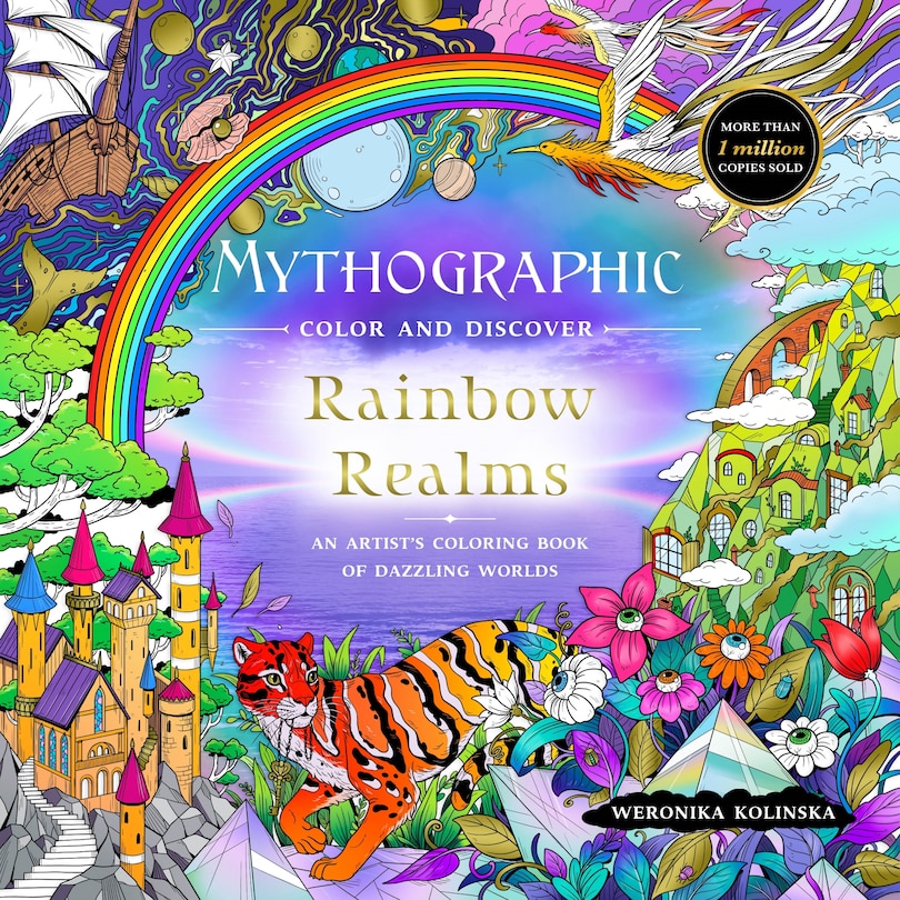 Front cover_Mythographic Color and Discover: Rainbow Realms