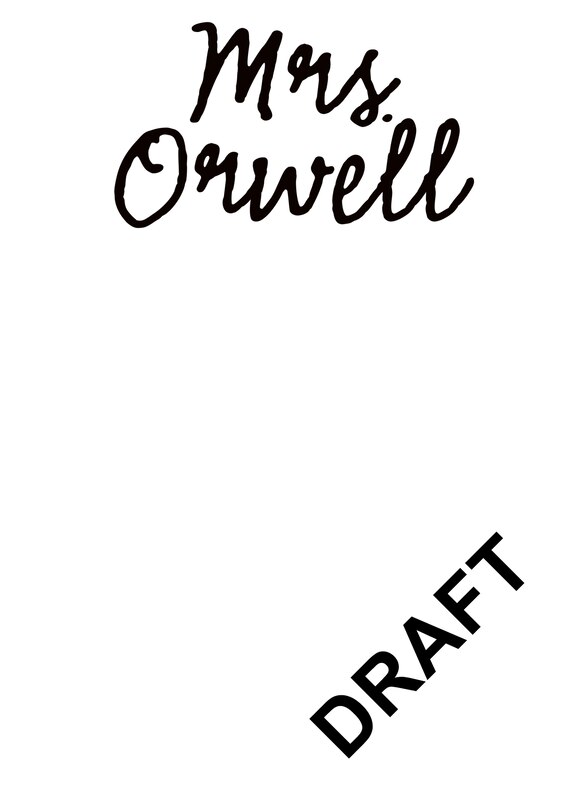Front cover_Mrs. Orwell