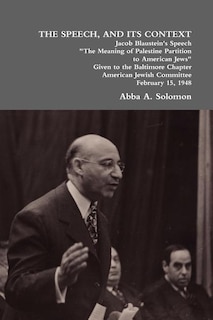 Front cover_The Speech, and Its Context