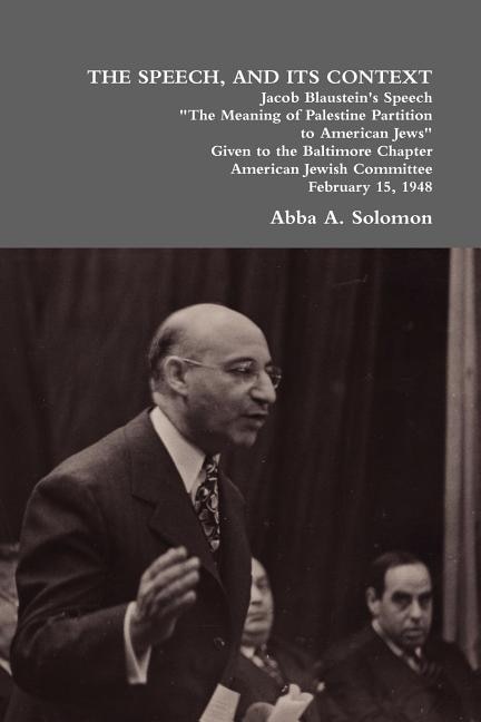 Front cover_The Speech, and Its Context