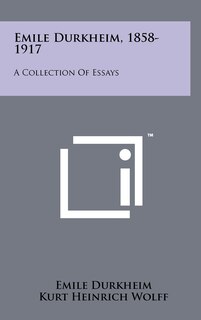 Front cover_Emile Durkheim, 1858-1917