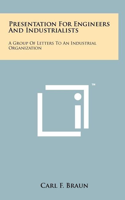 Couverture_Presentation for Engineers and Industrialists