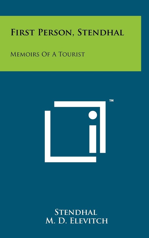 Front cover_First Person, Stendhal