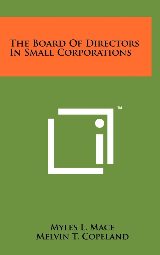 Front cover_The Board of Directors in Small Corporations