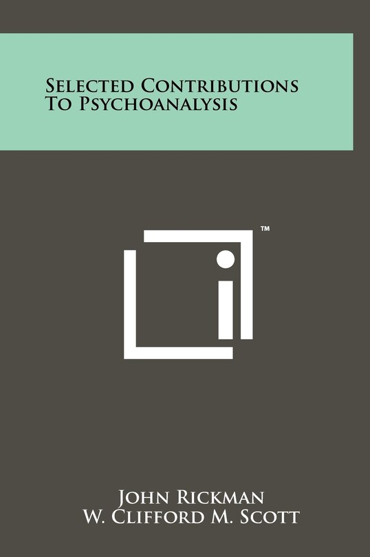 Couverture_Selected Contributions to Psychoanalysis