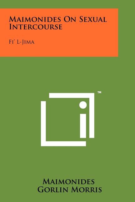 Front cover_Maimonides On Sexual Intercourse