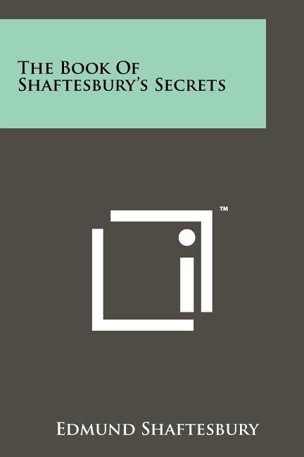 Front cover_The Book Of Shaftesbury's Secrets