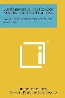 Front cover_Supersensible Physiology And Balance In Teaching