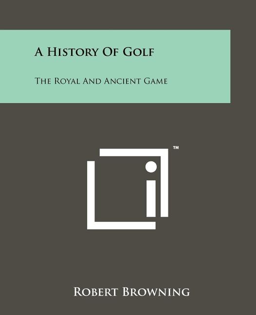 Front cover_A History Of Golf