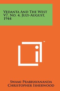 Front cover_Vedanta and the West V7, No. 4, July-August, 1944