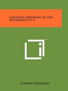 Front cover_Canakya's Aphorisms in the Hitopadesa V1-4