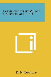 Front cover_Anthroposophy V8, No. 2, Midsummer, 1933