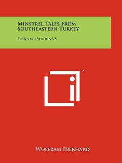 Couverture_Minstrel Tales From Southeastern Turkey