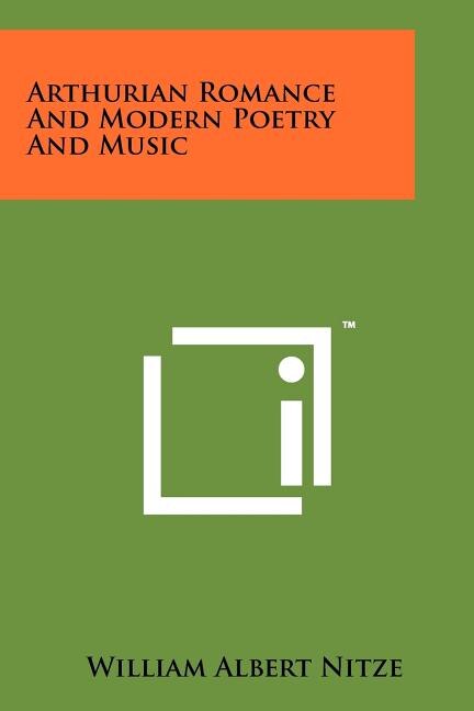 Couverture_Arthurian Romance and Modern Poetry and Music