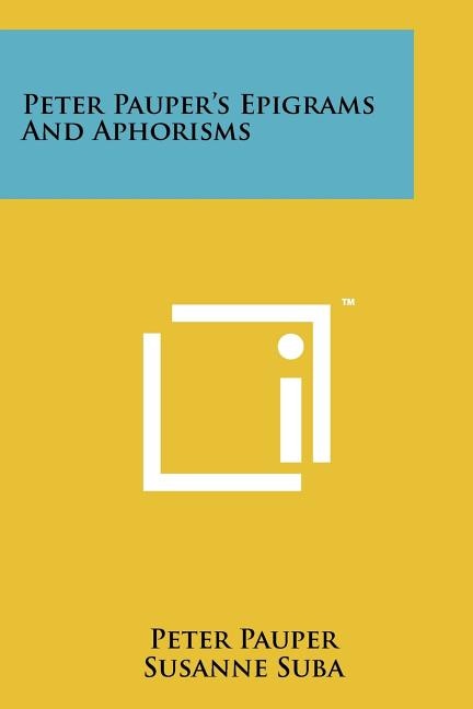 Couverture_Peter Pauper's Epigrams and Aphorisms