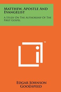 Front cover_Matthew, Apostle And Evangelist