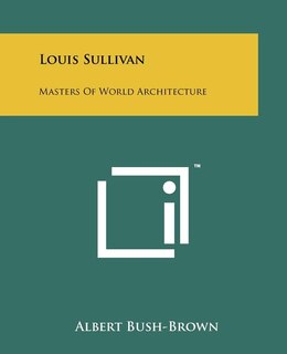 Front cover_Louis Sullivan