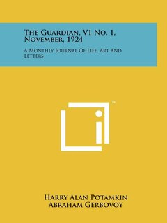 Front cover_The Guardian, V1 No. 1, November, 1924