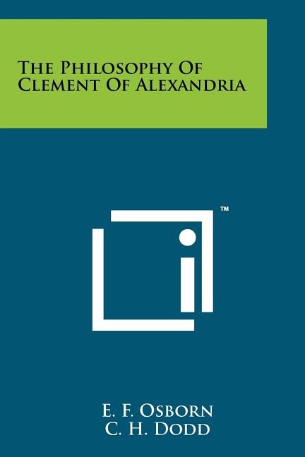 Front cover_The Philosophy Of Clement Of Alexandria