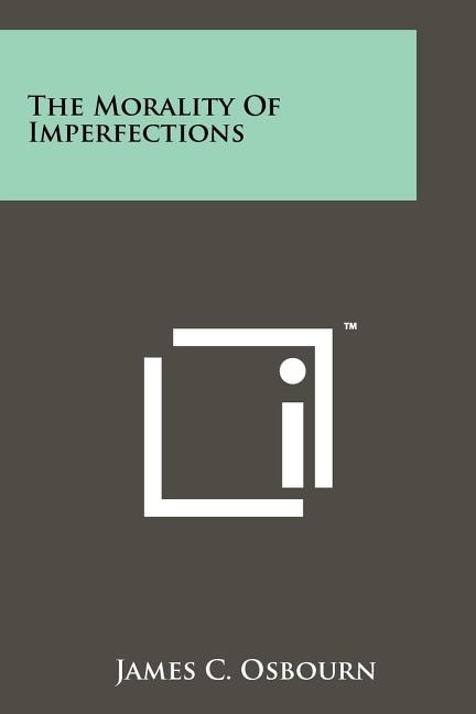 Front cover_The Morality Of Imperfections