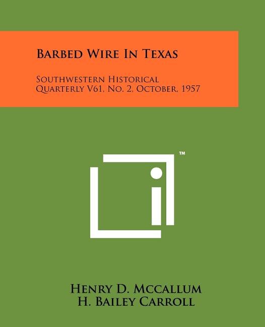 Front cover_Barbed Wire In Texas